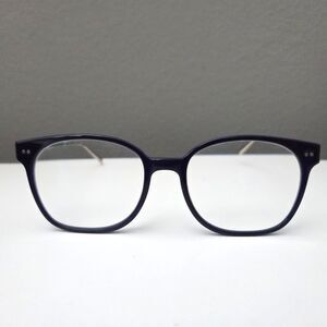 Warby Parker Tilden 3355 Eyeglasses Navy Blue Gold Frame 54-18-140 Case